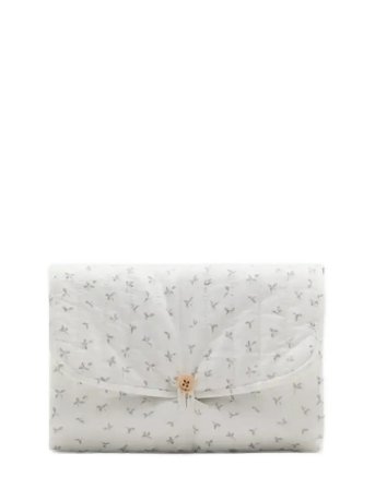Floral Travel Changing Mat White Mango