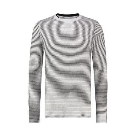 PureWhite, Stripe Triangle Long Sleeve Wit, Heren, Maat:S,Cotton