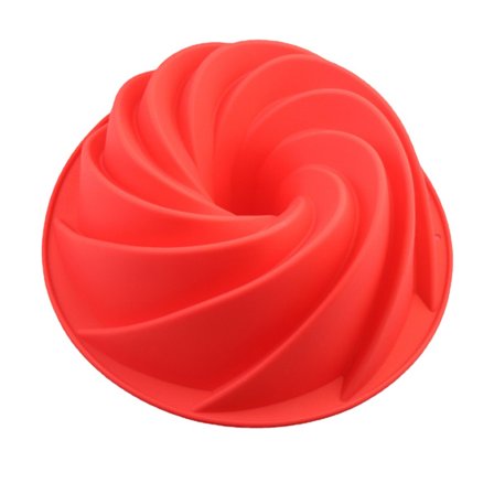 Spiral bageform sukkerkageform silikoneform kageform rød