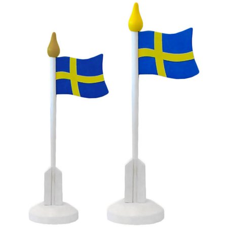 Bordsflagga Sverige i Trä