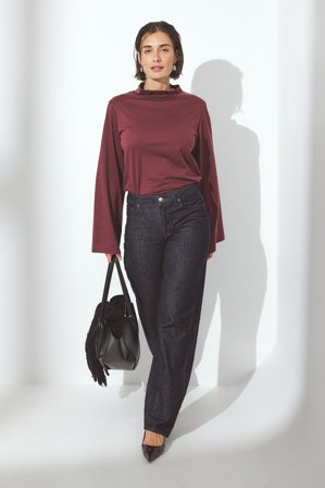 NA-KD Raka jeans med medelhög midja - Mid waist jeans - Blå - EU 42