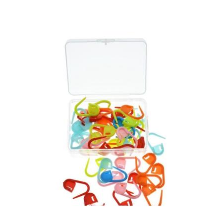 50 Pack plastsäkerhetsnålar, stickmarkörer, virkklämmor