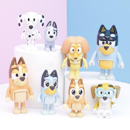 8/12 St Tecknad Animation Bluey Playtime Toys Model