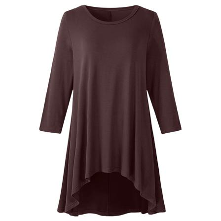 Tunikablus Med Rund Hals För Kvinnor Ruched T-shirt