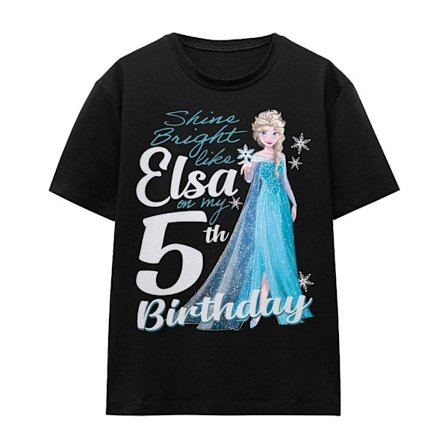 Frozen Unisex Vuxen Bright Like Elsa 5-årsdag T-shirt L Bla
