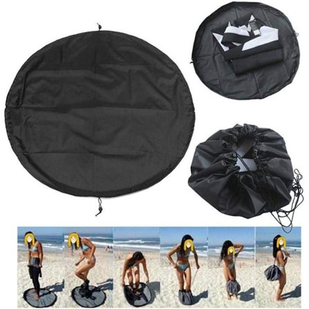 Vandtæt opbevaringspose til badetøj, strandtøj, dykkerdragt, surfbeklædning, ca. 90 cm i diameter, en