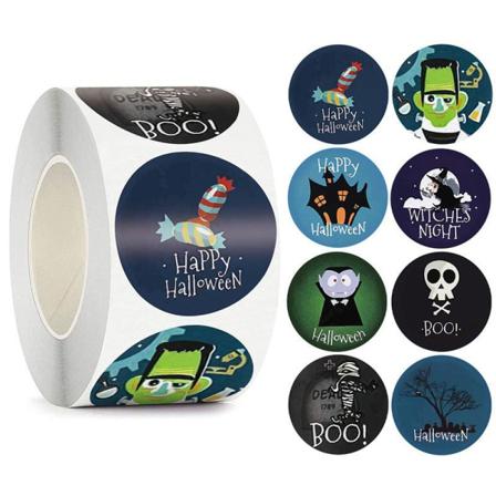 2x500st Christmas Xmas 8 Pattern Happy Halloween Halloween Sti Black