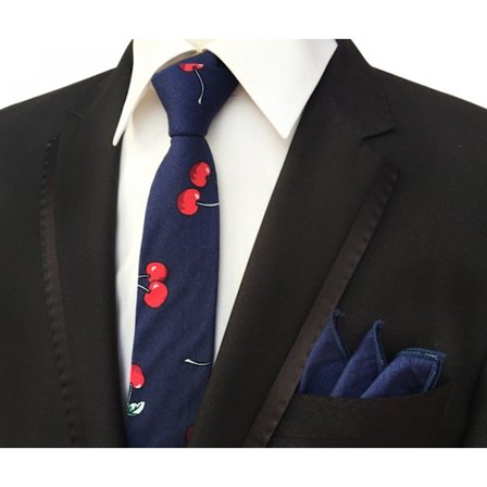 Puuvillainen Paisley-solmio ja taskuliina -setti