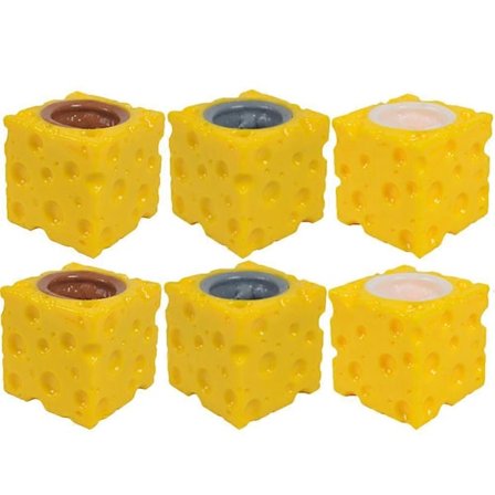 6 st Kläm Mus Leksaker Simulering Ost Mus Koppar Härliga Dekompressionsleksaker