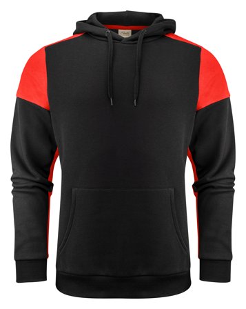 Printer Prime Hoodie Huppari Musta/Punainen, Vaatteet