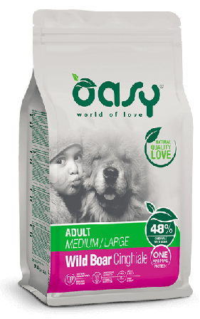 Oasy Dry Monoproteico Crocchette Al Cinghiale Per Cani Taglia