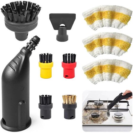 Børste til damprenser med 10 runde børster til damprenser og dampdyse, der effektivt renser snavs i forskellige Sc1 Sc2 Sc3 Sc4 Sc5 Sc7