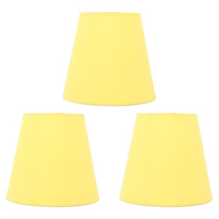 3st Tyg Lampskärm Innovativ E14 Intervention Typ Modern Tyg Lampskärm Dammskydd för Sovrum Sängbord Gul