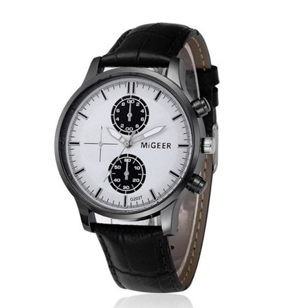 Valkoinen ja musta miesten kello