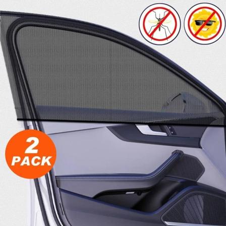 2 stk Universal Bilvindu Solskjerm Varmeisolasjon Baby Anti-UV Solskjerm Bil Mesh Frontrute 48*59cm