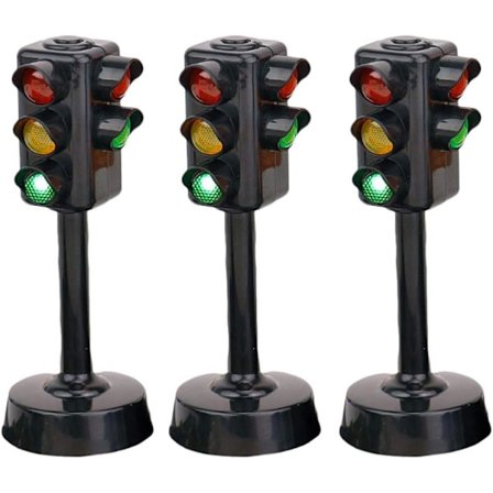 3 stk. Trafikklysleke Mini Trafikklysmodell Leke Tidlig Læringsleker Trafikkskiltmodell Lekebil