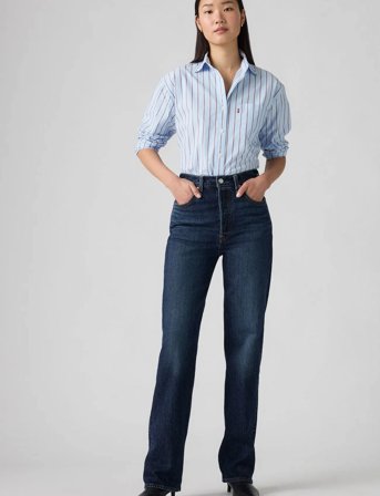 Levi's Ribcage Full Length Apply Now - Navy - 26 x 32