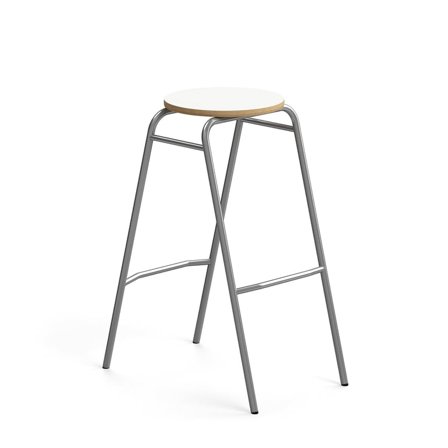 Bar stool ALTUS, H 790 mm, silver white