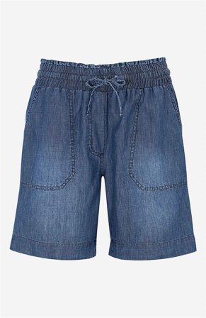 Cellbes of Sweden - Shorts i vasket denim i blå denim til damer i størrelse 38