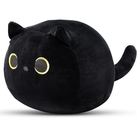 Svart Katt Plyschdocka 18cm Svart Kattdocka, Svart Katt Plyschleksak Svart Katt Katt Plysch Gosedjur Gosedjur Plyschdekoration för Kramar och Stress