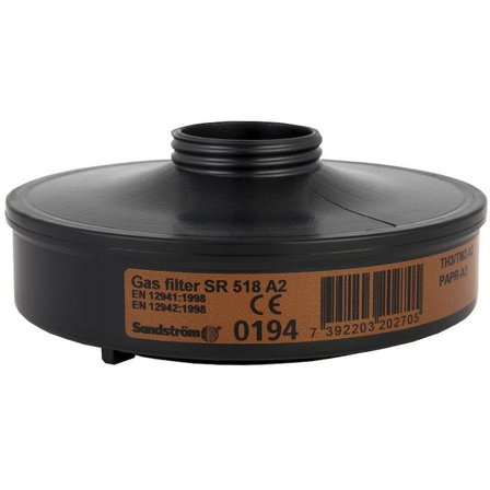 Sundström SR 518 Gassfilter A2, for SR 500 og SR 500 EX, 2 stk, Ånderettsvern