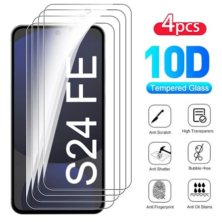 4 st Härdat Glas Skal För Samsung Galaxy S24 FE Skärmskydd Skyddsglas Sumsung S25 FE Samsun S 24 FE S24FE Filmer