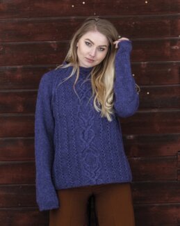 Strikkeoppskrift Genser Lavendeldrøm - Istex