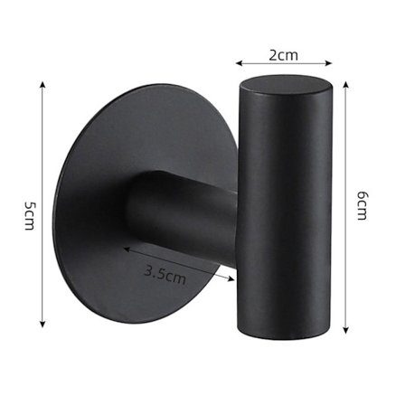 2STK/SÆT Kåbekrog Vægbøjle SORT PUNCH FREE PUNCH FREE