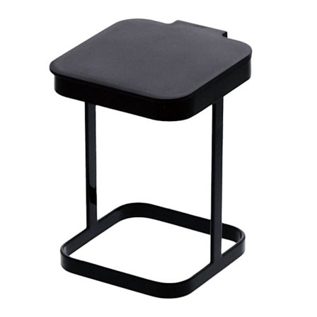 Japansk Desktop soptunna Mini Bänkskiva papperskorg med lock för Hem Kök Vardagsrumsbord Svart