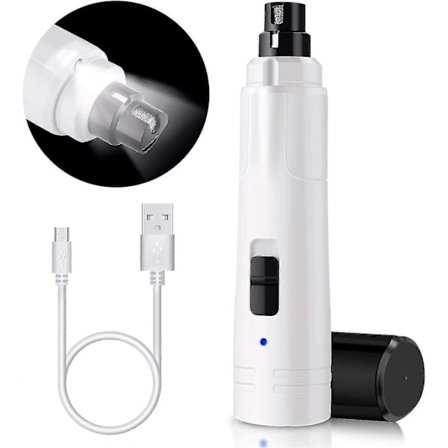 Casfuy Hund Nagel Slipmaskin Med LED-ljus - Uppgraderad 2-hastighets Elektrisk Husdjurs N