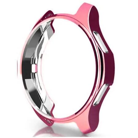 Kotelo Samsung Galaxy Kellolle 46mm/42mm Rem Tpu Päällystetty Näytönsuoja Puskuri S 3 42/46 Mm Seinä S3 Rajakaitale rose pink Galaxy watch 46mm
