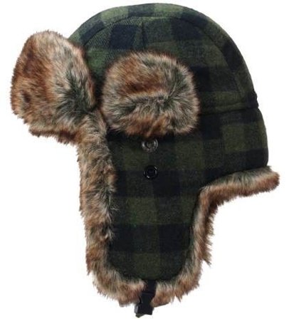 Avignon Flaps Talvihattu Vihreä Ruudullinen