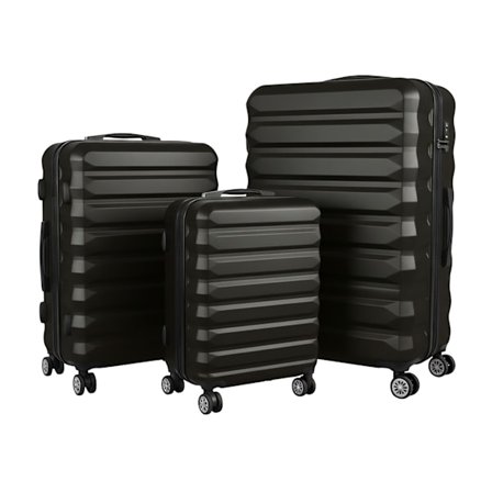 3-delat hårt bagageset med hjul