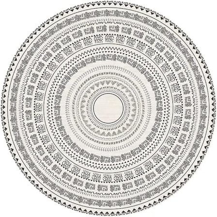 Kreativ Liukumaton Kovapuulattiatuolin Tyyny, 23 tuuman harmaa pyöreä kuitu 6 mm paksu toimistotuolin matto koville lattioille