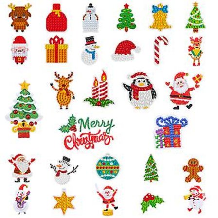 Julediamanter Maling Klistremerker