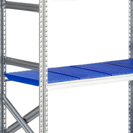 Hyllplan till hyllställ TRANSFORM, plast, 1200x500 mm, blå