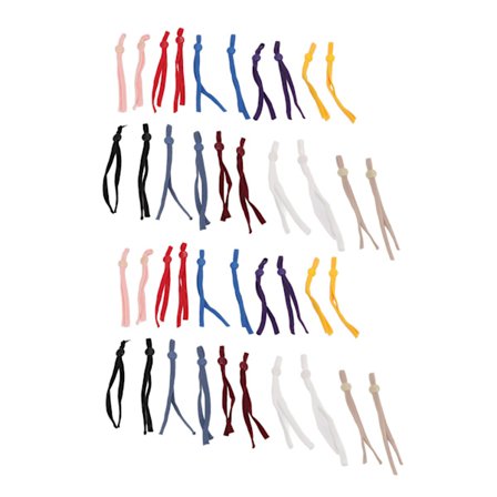 40 stk maske elastiske bånd høy tetthet flette DIY produksjon maske elastisk ledning med justerbar spenne for DIY maske snor