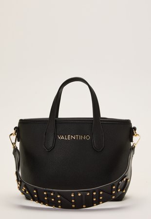 Valentino - Dea Re Shopping Bag - 001 Nero - Kläder - - Bubbleroom