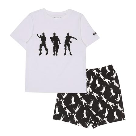 Fortnite Boys Dancing Emotes Short Pyjamas Set 11-12 Years White