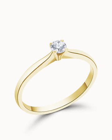 Neat Diamond Ring Ella - 18K Yellow Gold 0.50 Carat Natural Diamond
