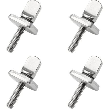 4 stk Surfebrett Finneskruesett, Rustfrie Surf Tommelskruer for Longboard, Surfebrett, Paddleboard og Stand Up Paddle Body Board