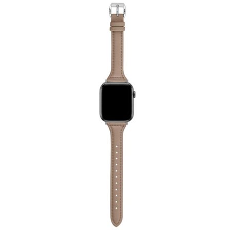 Læderarmbånd Apple Watch 42/44/45 1/2/3/4/5/6/7/Se Smalt Brown