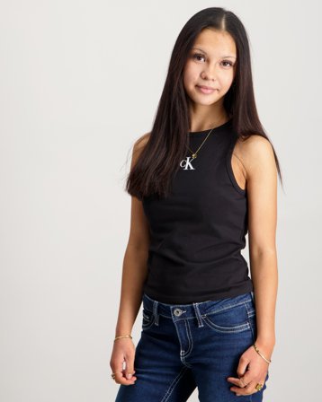 Calvin Klein CK LOGO TANK TOP Schwarz Tops/Blusen Mädchen - Kids Brand Store