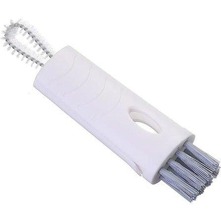 Multifunksjonell kopprengjøringsbørste, tre-i-ett kopprensebørste, rengjøringsbørste for lunsjbokser, for innendørs og kjøkkenbruk (farge: hvit)