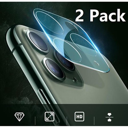 2 Pack iPhone 11 Pro, Pro Max Kamera Härdat Glas Skärmskydd