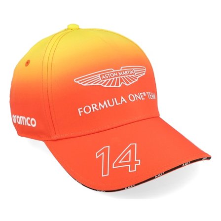 Formula One - Naranja adjustable Gorra - Aston Martin F1 24 Alonso Special Edition Barcelona Gradient Sunrise A-frame Adjustable @ Hatstore