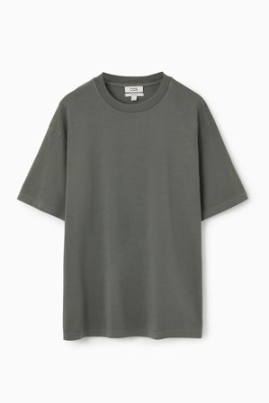 COS Männer Oversized-T-Shirt Aus Baumwolle in Grün