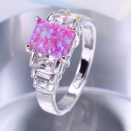 Silversmycken filled ring ROSA Brand Opal