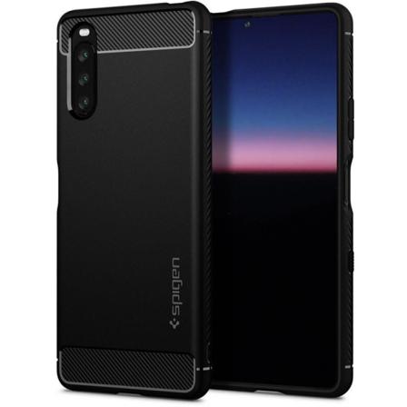 Sony Xperia 10 Iii - Spigen Rugged Armor Skal - Matt Svart