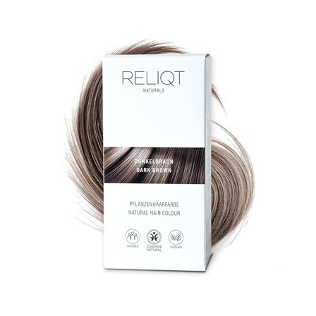RELIQT Naturlig Hårfarge Mørkebrun 100g
